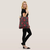 Rode klaprozen tote bag (Op model)
