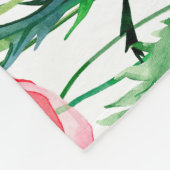 Rode klaprozen: waterverf bloemillustratie fleece deken (Hoek)