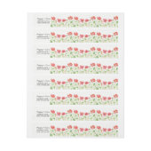 Rode klaprozen wikkelen rond retour adreslabel omwikkelbaar adreslabel (Vel)