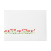 Rode klaprozen wikkelen rond retour adreslabel omwikkelbaar adreslabel (Voorkant)