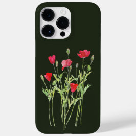 Rode klaprozen zomerweide, wilde bloemen Case-Mate iPhone 14 pro max hoesje