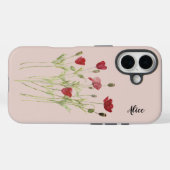 Rode klaprozen zomerweide, wilde bloemen Case-Mate iPhone case (Achterkant (horizontaal))