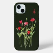 Rode klaprozen zomerweide, wilde bloemen Case-Mate iPhone case (Achterkant)