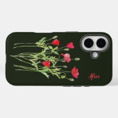 Rode klaprozen zomerweide, wilde bloemen Case-Mate iPhone case (Achterkant (horizontaal))