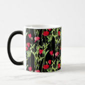 Rode klaprozen zomerweide, wilde bloemen magische mok (Links)