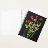 Rode klaprozen zomerweide, wilde bloemen planner (Display)