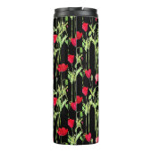 Rode klaprozen zomerweide, wilde bloemen thermosbeker (Achterkant)