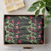 Rode klaprozen zomerweide, wilde bloemen tissuepapier (Geschenk)