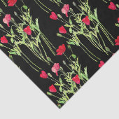 Rode klaprozen zomerweide, wilde bloemen tissuepapier (Detail)