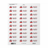 Rode Klas van 2026 Afstudeer Retouradres Etiket (Full Sheet)