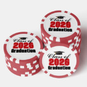 Rode klas van 2026 afstudeerfeest poker chips (Opstapeling)