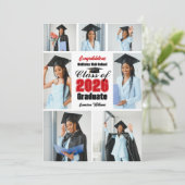 Rode klas van 2026 afstudeerfoto collage aankondiging (Staand voorkant)
