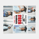 Rode klas van 2026 afstudeerfoto collage fleece deken (Voorkant (Horizontaal))