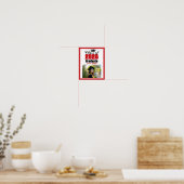 Rode klas van 2026 foto aangepaste afstudeerfeestj poster (Keuken)