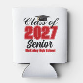 Rode Klas van 2027 Senior Aangepaste Middelbare Sc Blikjeskoeler (Achterkant)