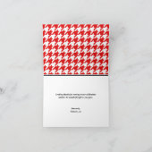 Rode Klasse Houndstooth Bedankkaartjes Bedankkaart (Binnen)