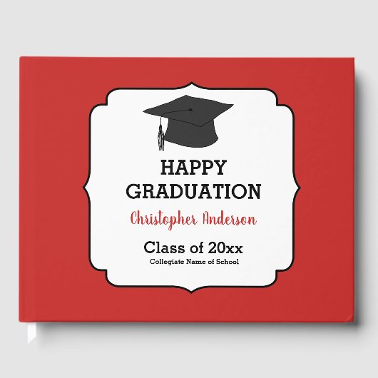 Rode klasse van Afstuderen Gastenboek (Voorkant)