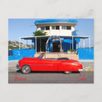 Rode klassieke auto, Havana