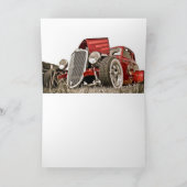  rode klassieke auto verzamelaars verjaardagsbrief kaart (Binnen)