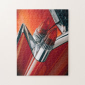 Rode klassieke cartoomvinnen legpuzzel (Verticaal)