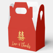 Rode klassieke Chinese trouwliefde en bedankt Bedankdoosjes (Geopend)