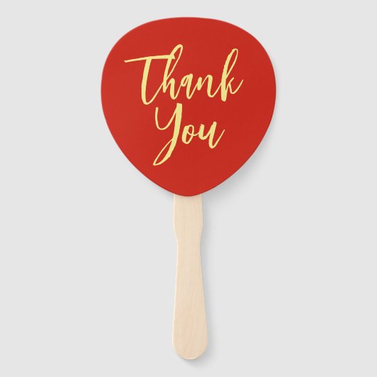 Rode klassieke Chinese trouwtheeceremonie bedankt Handwaaier (Achterkant)