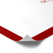 Rode Klassieke Eenvoudige Minimalistische Trouw We Poster (Hoek)