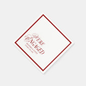 Rode Klassieke Formele We're Engaged Servet (Hoek)