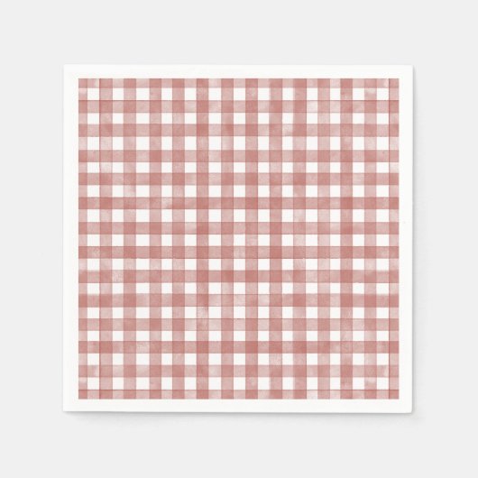 Rode Klassieke Gingham Servet (Voorkant)