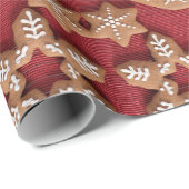 Rode Klassieke Kerstmis Cadeaupapier (Rol Hoek)