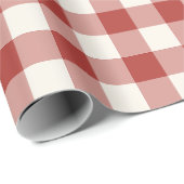 Rode Klassieke Picknick Ginghamruit Cadeaupapier (Rol Hoek)