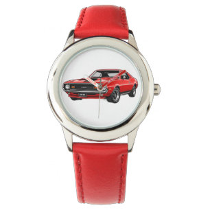 Rode Klassieke Spierauto Horloge