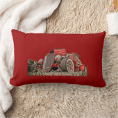 Rode klassieke verzamelaars Vintage Car Pillow Kussen (Deken)