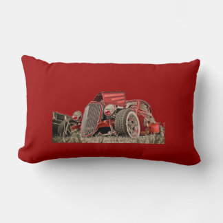 Rode klassieke verzamelaars Vintage Car Pillow Kussen