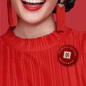 Rode Klassieke Vierkante Dubbele Xi Chinese Huweli Ronde Button 5,7 Cm