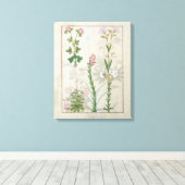 Rode klaver en Aube Bellidis Onobrychis en Hyssopu Canvas Afdruk (Insitu (Houten vloer))