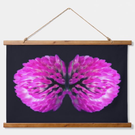 Rode Klaver Wildflower Twins Hangend Wandkleed (Voorkant)