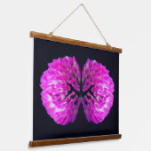 Rode Klaver Wildflower Twins Hangend Wandkleed (Gebogen)