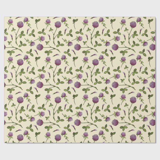 Rode Klaverhoning Antieke Witte Inpakpapier (Vlak)