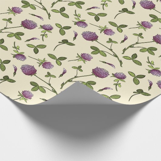 Rode Klaverhoning Antieke Witte Inpakpapier (Hoek)