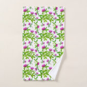 Rode Klavers met Groene Bladeren Bad Handdoek (Handdoek)