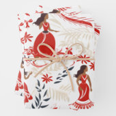 rode kleding hawaiiaans inpakpapier vel (In situ)