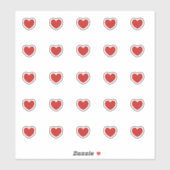 Rode kleine hart stickers (Vel)