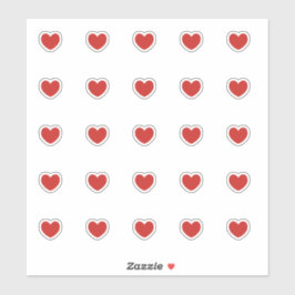Rode kleine hart stickers