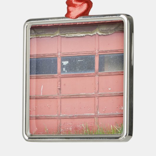 Rode klep metalen ornament (Links)