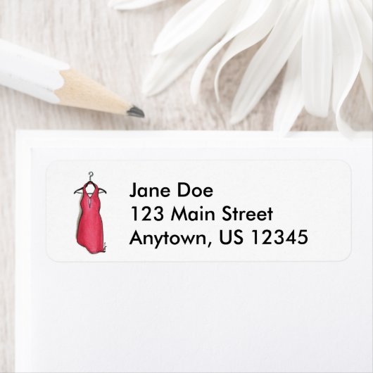 Rode klep op Etiketten van het Ontwerp van de Mode (Insitu)