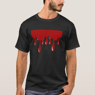 Rode kleur Chocolade Drip Cake Leuke Halloween Kos T-shirt