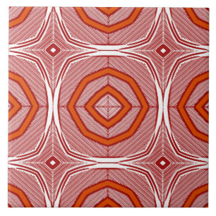 rode kleur geometrisch patroon keramische tegel tegeltje