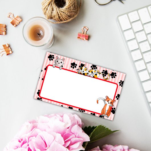 Rode kleur met poten schattige kittens 10" x 6" post-it® notes