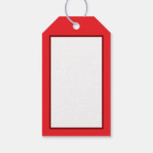 Rode Kleur Pop Aangepaste Foto Labels Cadeaulabel (Achterkant)